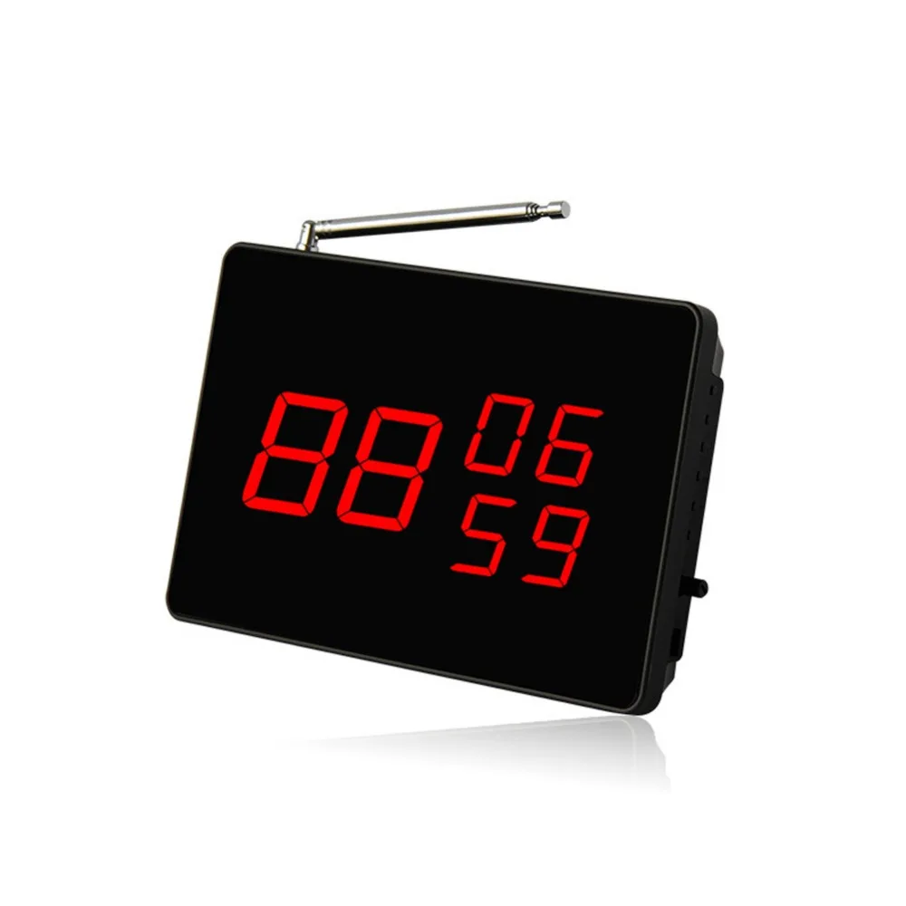SINGCALL Wireless Calling Restaurant Number System, Guest Pager System 1pc Small Receiver and 10 Waterproof Pagers for Cafe