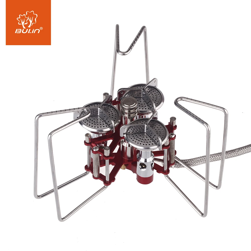 

BULIN BL100-B6-A Portable Folding Outdoor Camping Aluminum Alloy Split Gas Stove Picnic Gas Burner with Pouch Cookware