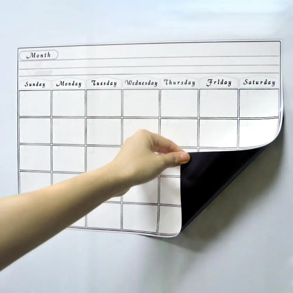 

None Magnetic Board A3 30*42cm Soft Magnetic WhiteBoard Erase Drawing Recording Board for Fridge r20