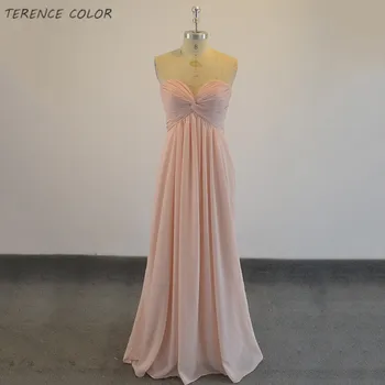 

Real Simple Long Evening Dress Ever Pretty Sleeveless Ruched Bust Skin Pink Woman Maxi Chiffon Free Shipping Vestidos Dresses