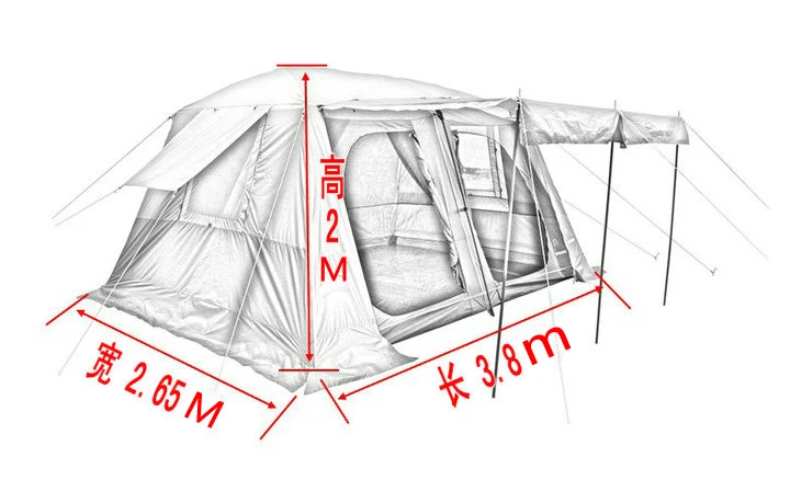 Большой военный tents8-10 человек Открытый Кемпинг палатка 2 комнаты открытый военная палатка для путешествий семьи