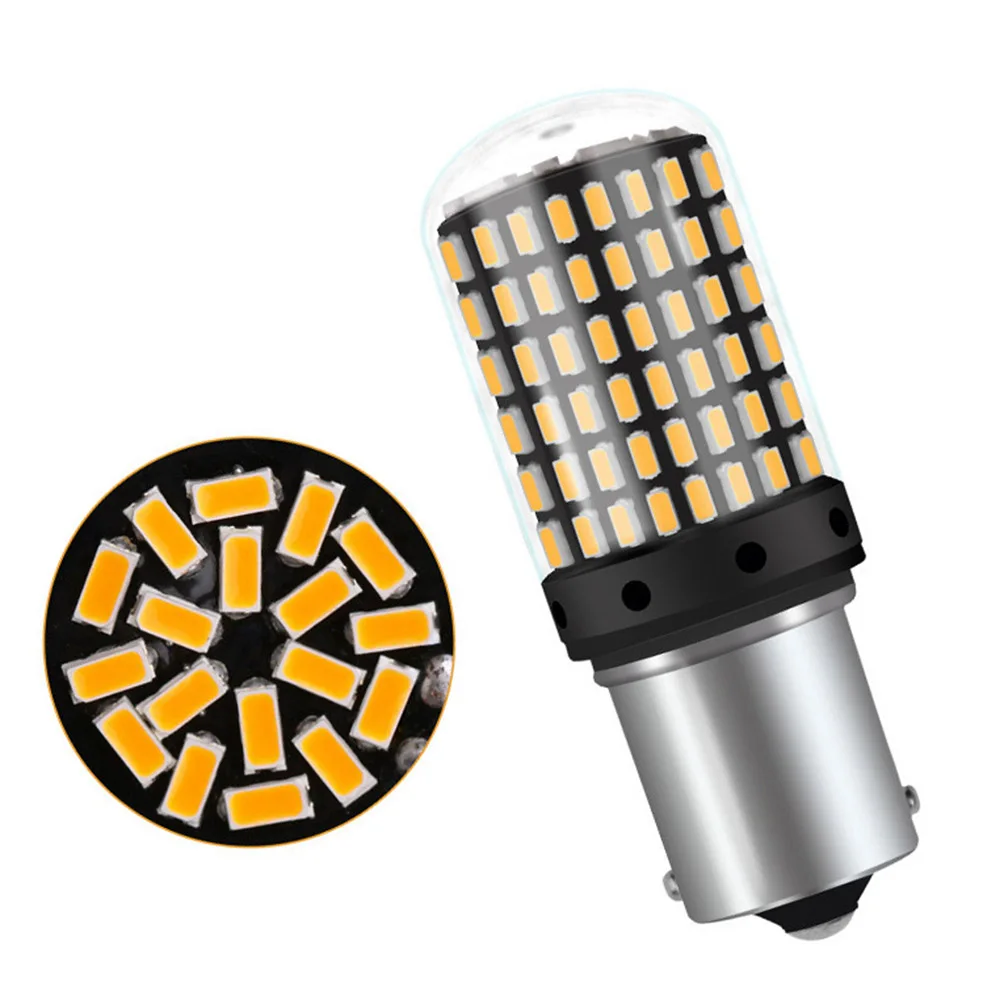 1 шт. T20 7440 W21W светодиодный лампы 3014 144smd CanBus без ошибок 1156 BA15S P21W BAU15S PY21W светильник