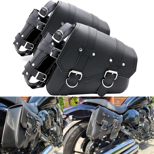 Motorcycle Leather Saddle Bag Tool Bag For Honda Shadow Spirit Aero