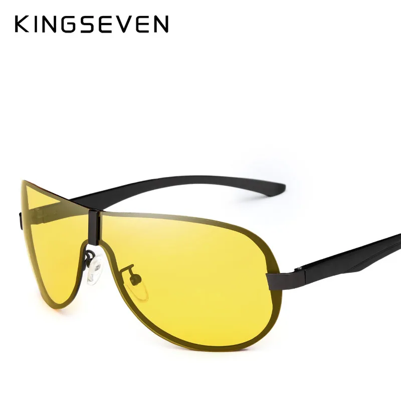 Мужские солнцезащ. Очки ночного видения KINGSEVEN черно серые солнцезащитные очки с