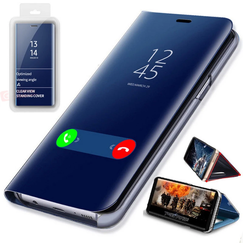 360 Smart Mirror Flip Case for Samsung Galaxy S6 S7 S8 Plus Edge Coque Cover For S9 Note 8 9 A5 A8 A7 |