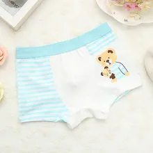 Детское нижнее белье с рисунком медведя для маленьких мальчиков, 4 предмета детские трусы, короткие штаны, нижнее белье, Одежда для новорожденных, трусики для мальчиков