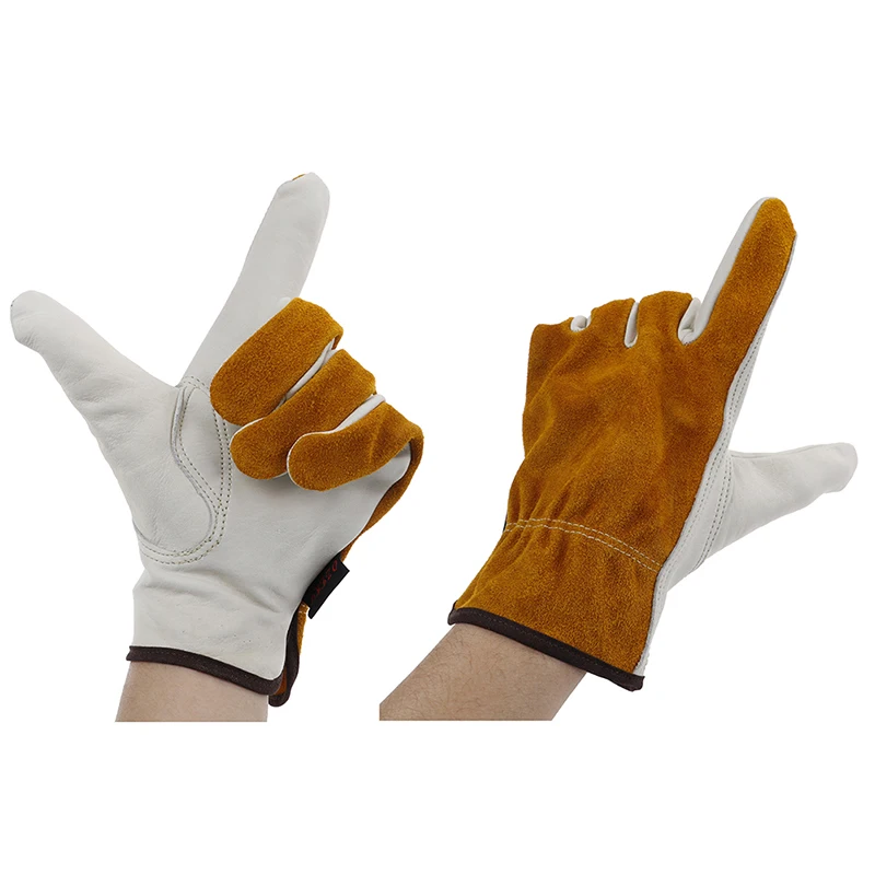 Сварочные мото охотничьи походные бытовые перчатки для мужчин рабочие перчатки из воловьей кожи водительские Защитные перчатки для безопасности работников