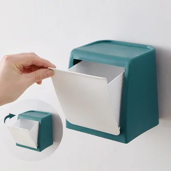 

Wall Mounted Mini Trash Cans Kitchen Bathroom Glass Stickers Trash Can TB Sale