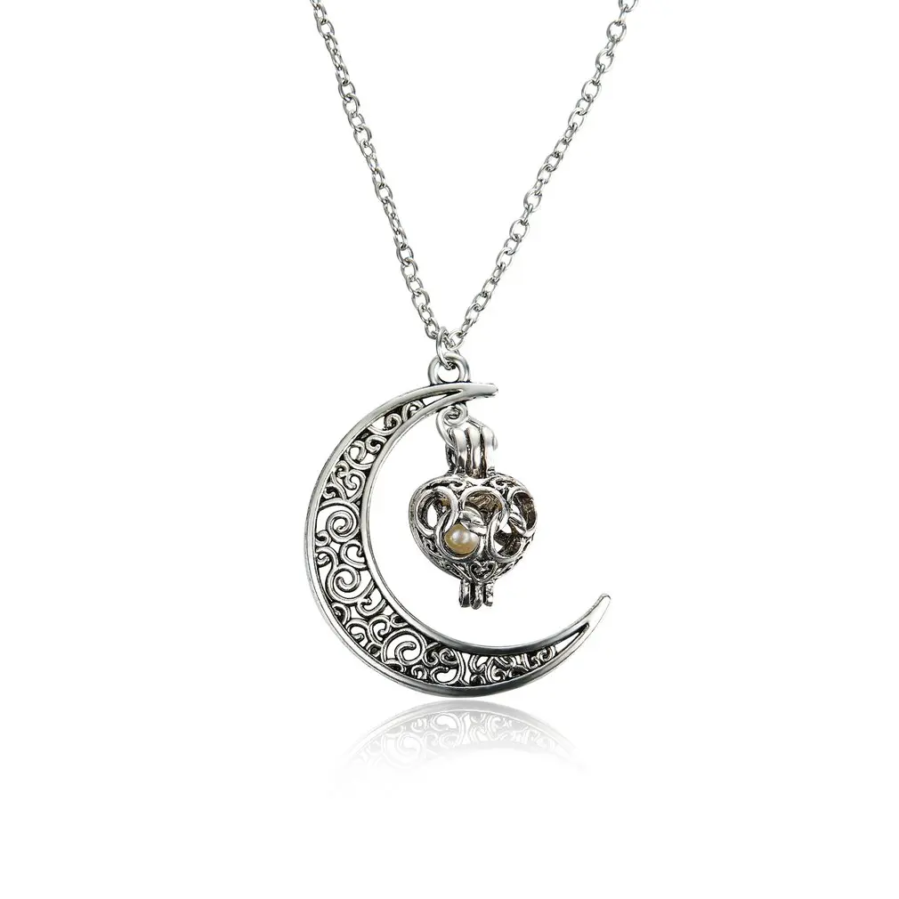 

Oyster Pearl Vintage witcher Necklace Women Lover moon Necklace Pendant Jewelry Gift Jewelry Pendant Necklace for Women soy luna