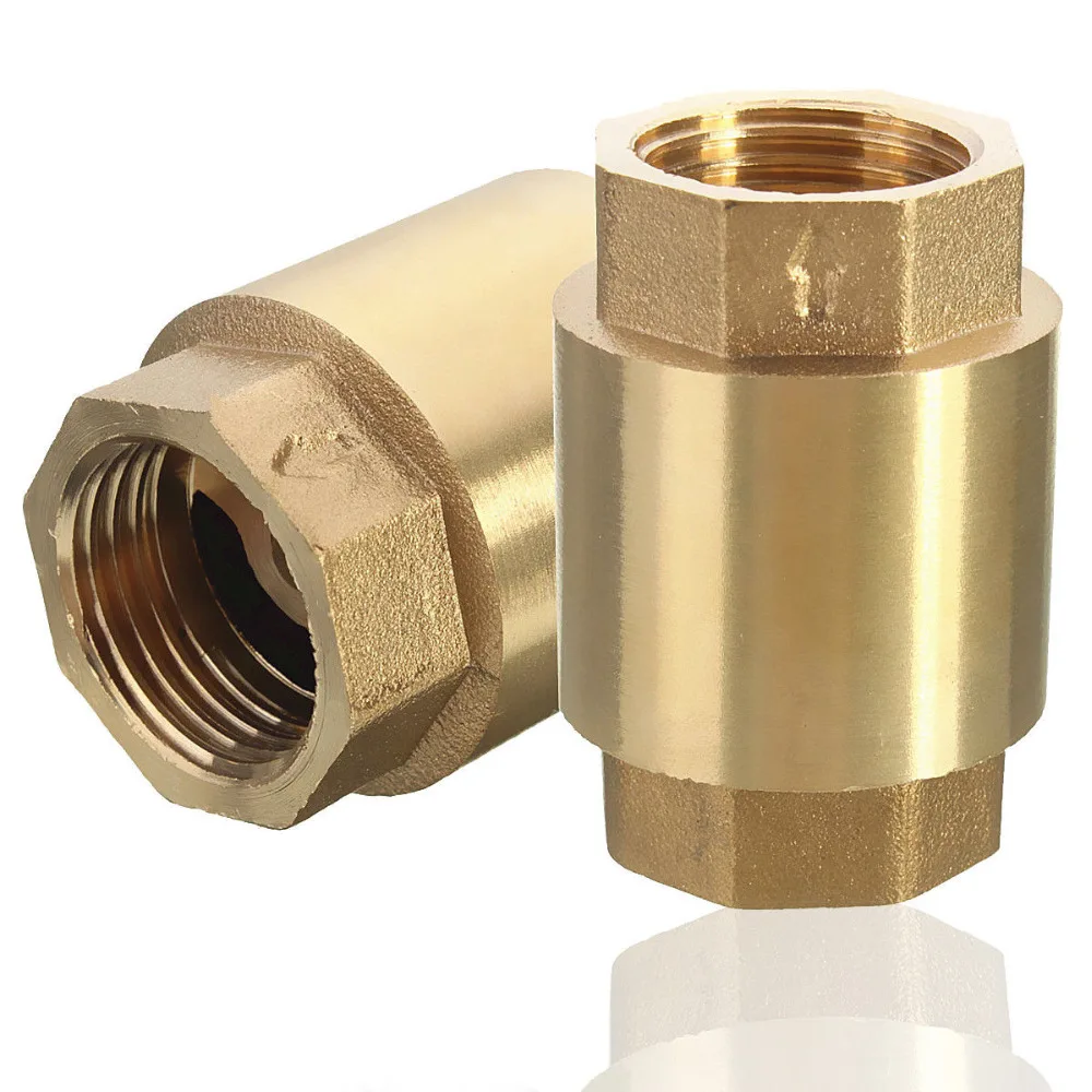 

1/2'' NPT Brass In-Line Spring Vertical Check Valve Copper Control Tool 200WOG