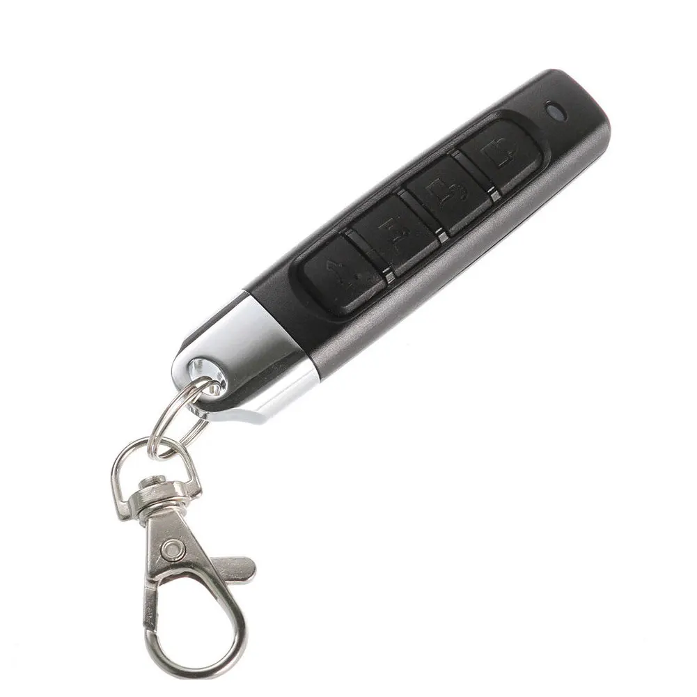 

433MHZ Auto Pair Copy Remote 4 Buttons Garage Gate Door Remote Controller Sensitive with key ring