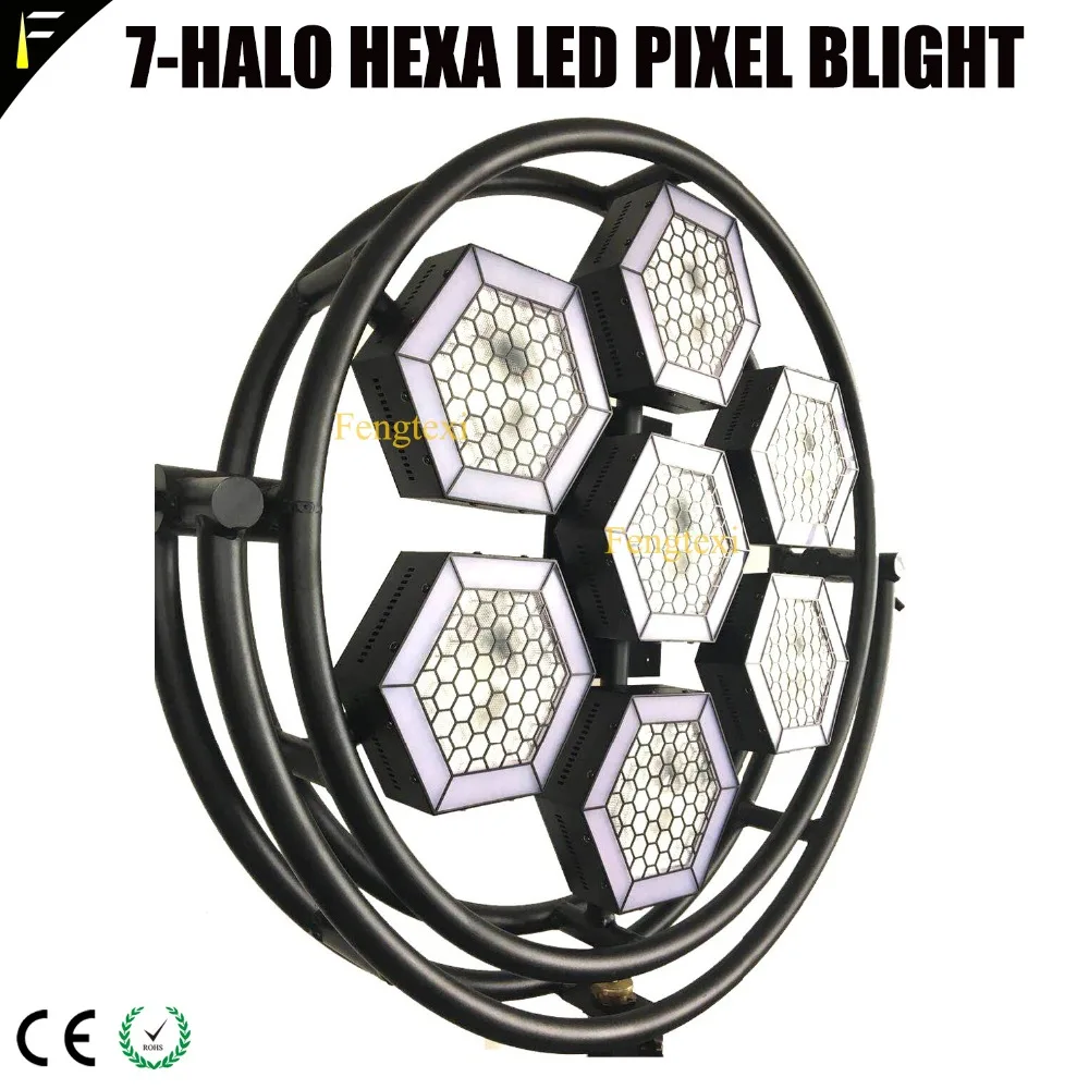 7 Halo Hexa Cob Led Pixel Scenicheskij Studijnyj Zadnij Svet Dmx512 Teplyj Holodnyj Cvet 2v1 Shestigrannyj Bee Eye Blight S Shtativom I Futlyarom Dlya Poleta Osveshenie Aliekspress