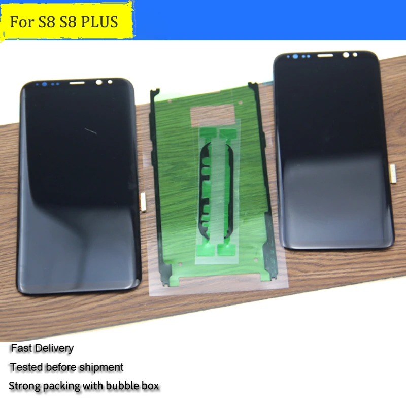 

S8 LCD for SAMSUNG Galaxy S8 G950 G950F Display S8 Plus G955 G955F Touch Screen Digitizer Replacement 100% Tested