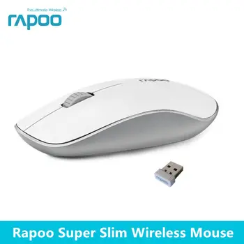 

Original Rapoo Wireless Silent Gaming Optical Mouse with 1000DPI Super Slim Portable Mini Receiver For Laptop Computer Home