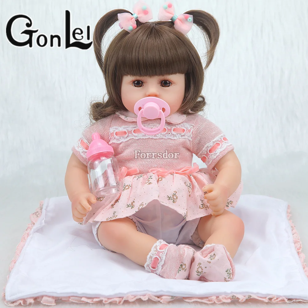 

Bebe Reborn 45cm Soft Silicone Reborn Baby Dolls Lifelike Soft Cloth Body Newborn Babies Silicone Toys Kids Birthday Best Gifts