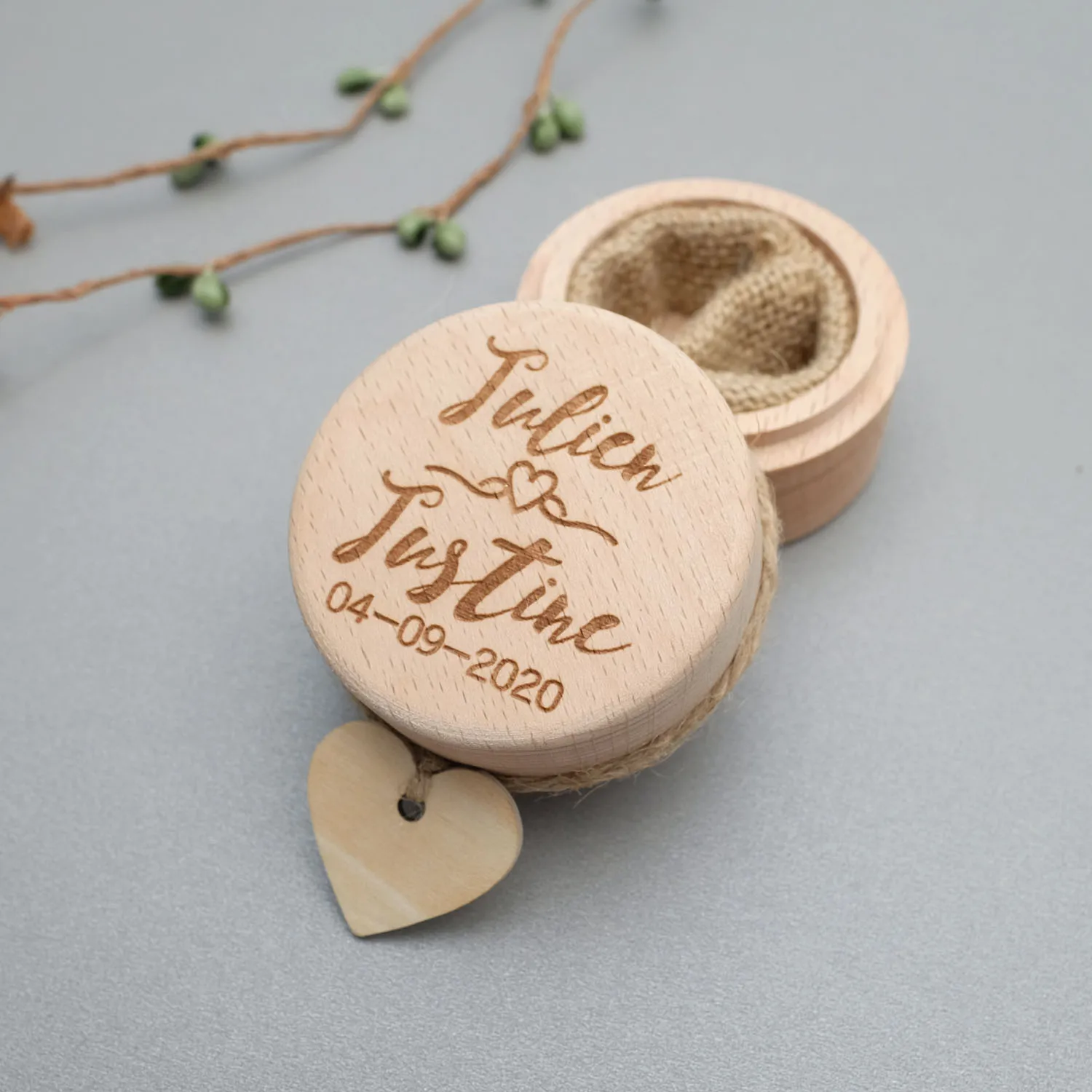 

Wedding Ring Box,Custom Wedding Ring Bearer Box,Engraved Wooden Ring Holder,Proposal Wedding Ring Pillow