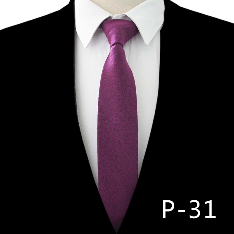 Модный мужской шерстяной хлопковый Полосатый Узкий галстук 6 см, Узкий Тонкий галстук для мужчин, повседневные Свадебные деловые галстуки gravatas - Color: P-31