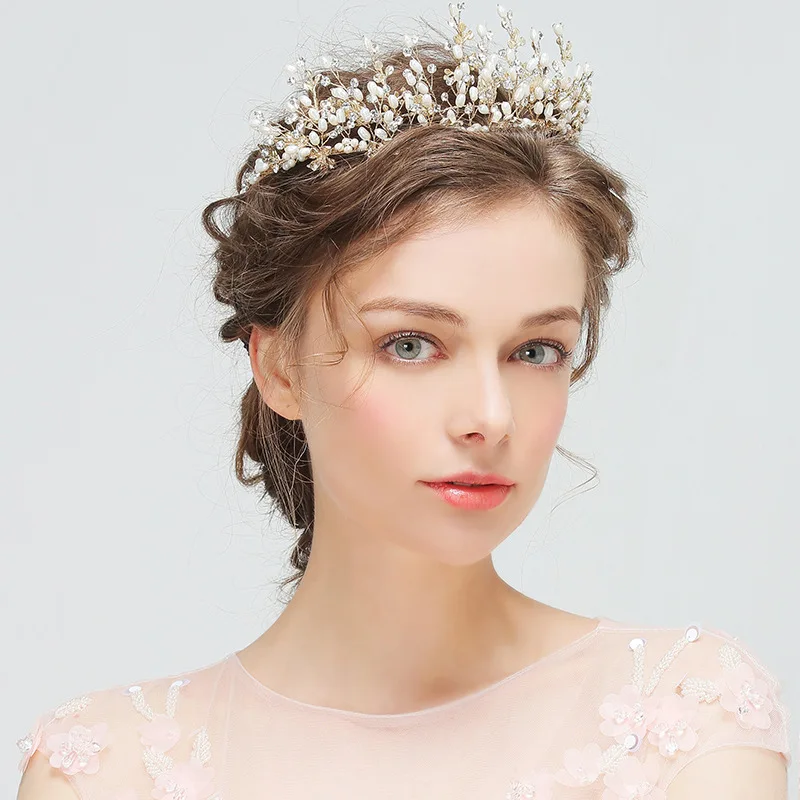 Freshwater Pearls Crown Tiara Princess Wedding Bridal Headband Fashion Handmade Headpiece Hair Accessories Engagement Hairbands цена Freshwater Pearls Crown Tiara Princess Wedding Bridal Headband Fashion Handmade Headpiece Hair Accessories Engagement Hairbands цены онлайн