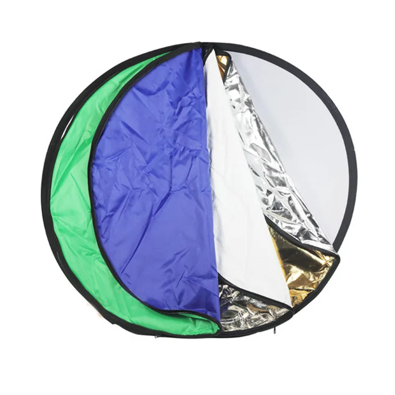 

Tycipy 7 in 1 Set Reflector 110cm Diameter Camera Photo Studio Round Portable Foldable Photographic Lighting with Carrying Bag