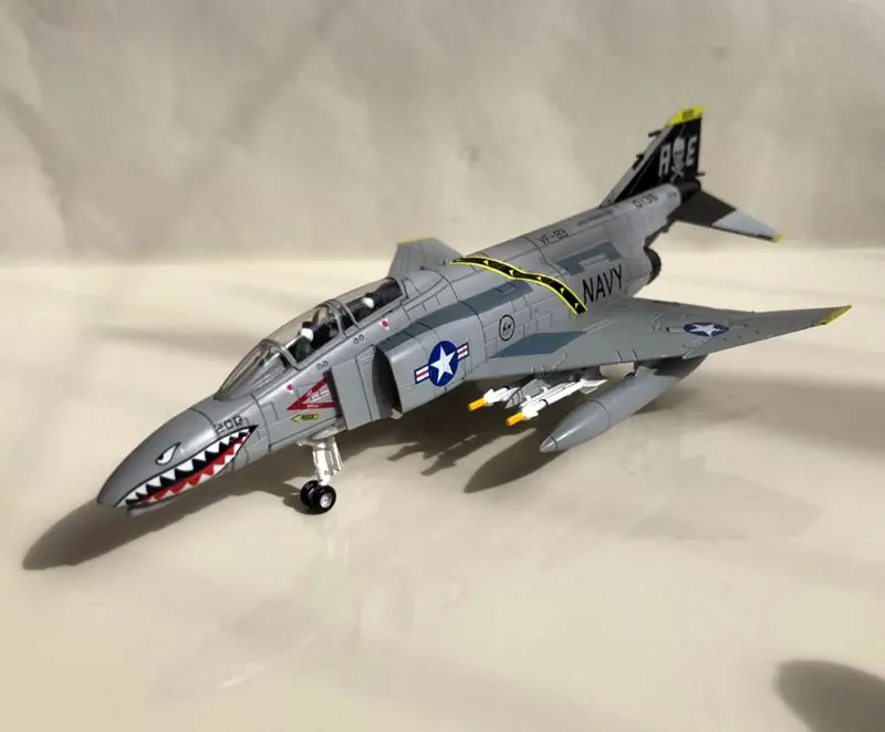 WLTK 1/100 масштаб военная модель игрушки F-4 Phantom II VF-84 Jolly Rogers Fighter литой металлический самолет модель игрушки для сбора/подарка