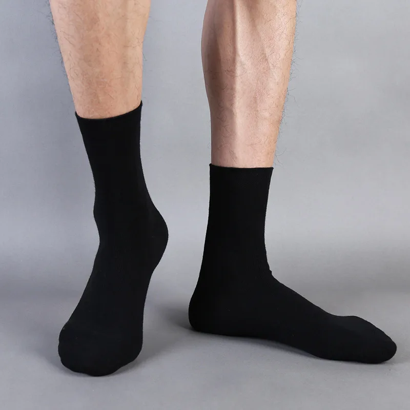 5 Pairs Fashion Pure Color Business Men Socks Cotton Leisure