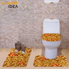 HUGSIDEA Модный водонепроницаемый чехол для сиденья унитаза для ванной комнаты WC 3D напольный нескользящий ковер мягкий чехол для унитаза домашний декор напольный ковер