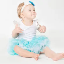 Новая весенне-летняя новорожденная девочка боди кружевные юбки-пачки и цветочные повязки на голову, комплекты одежды для детей, подарки на день рождения