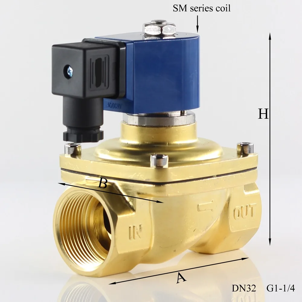 DC 24 V, AC 220V 110V 24 V, SMS большой диаметр прямого действия нормально закрытый Соленоидный клапан, латунные водяные воздушные клапаны, G3/" до G2"