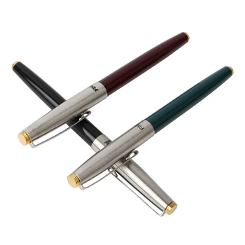 

2PCS Baikingift Genuine Brand Hero 329 Fountain Pen Red/Green/Black 0.38mm Iraurita Gifts For Students Metal Plastic Canetas