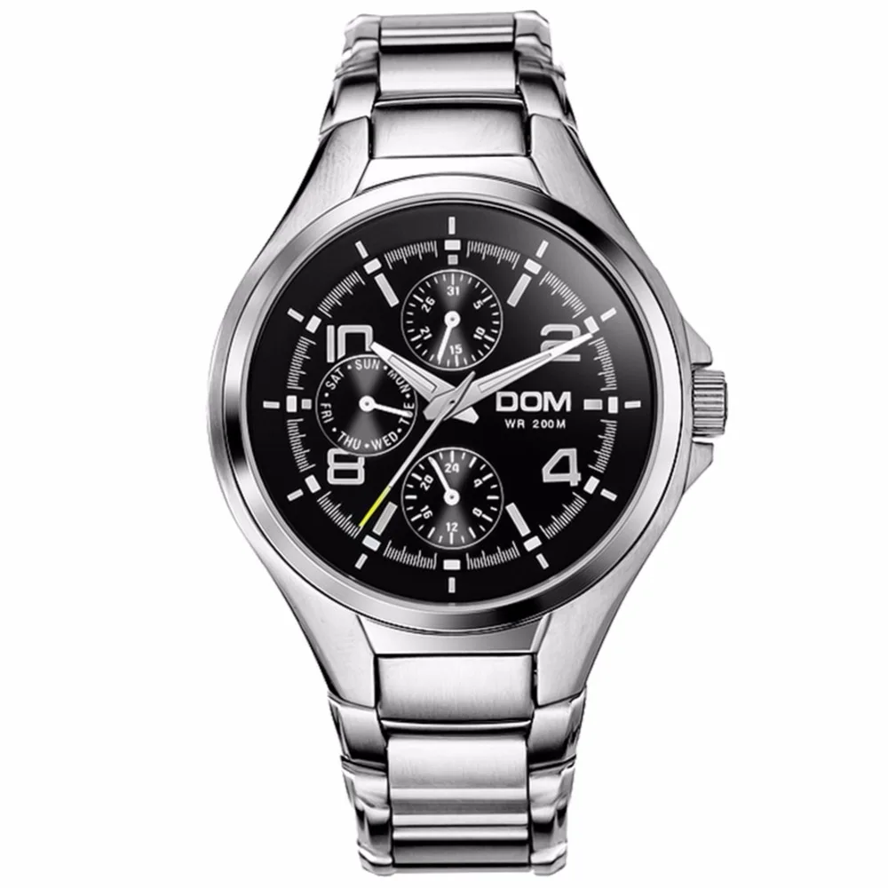 DOM Watch Men's Watch Multi Functional Sports Watch Luminous Calendar