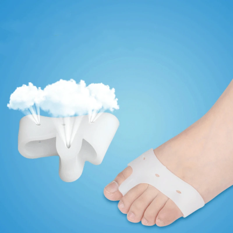 

1Pair Silicon Gel Foot corrector Toe separator Thumb valgus protector Bunion adjuster Hallux Valgus Guard Feet care