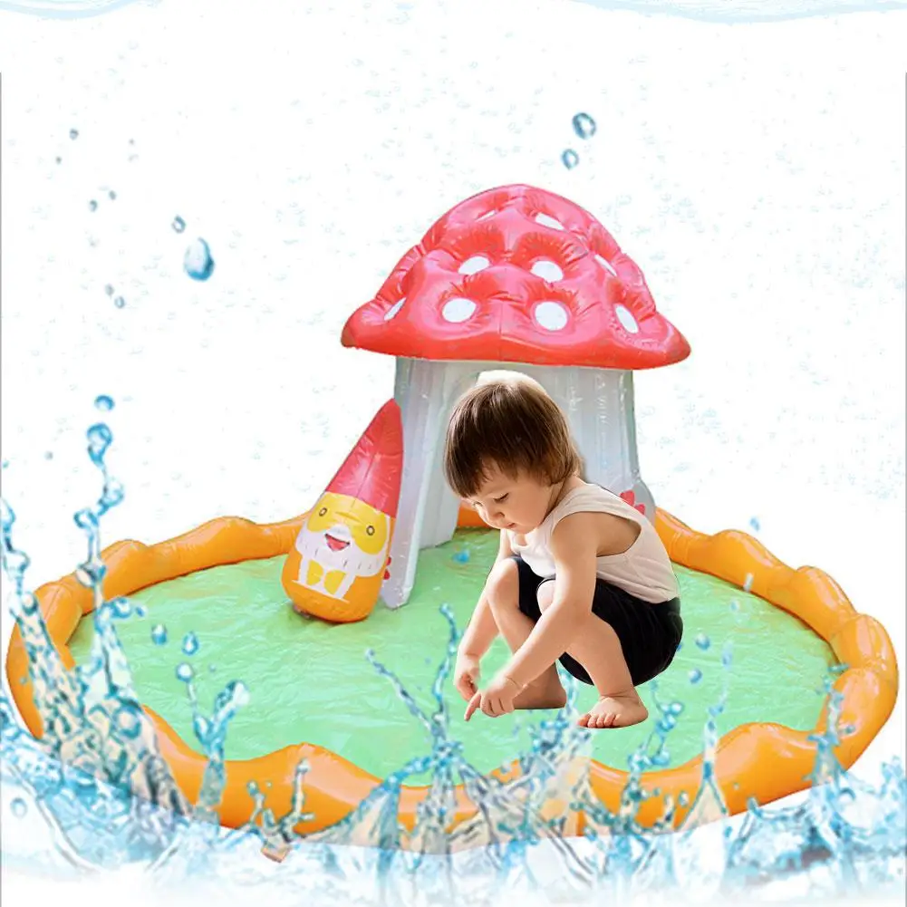 Large Size Water Spray Game Mat Indoor Swimming Pool Penguin Whale Shape Inflatable Paddling Pool For Kids бассейн