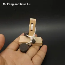 Мини деревянная веревка головоломка-кольцо Одиночная колонна 3D струна IQ Волшебный Трюк мозговой тизер Ум Игра для ребенка