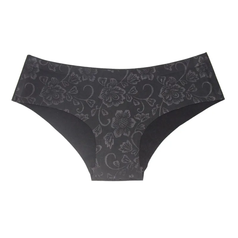 Fantasticzone Brand Briefs Seamless Panties Flower Print Underwear Women Sexy No Show Cheekster Panty Cheeky bikini calcinha