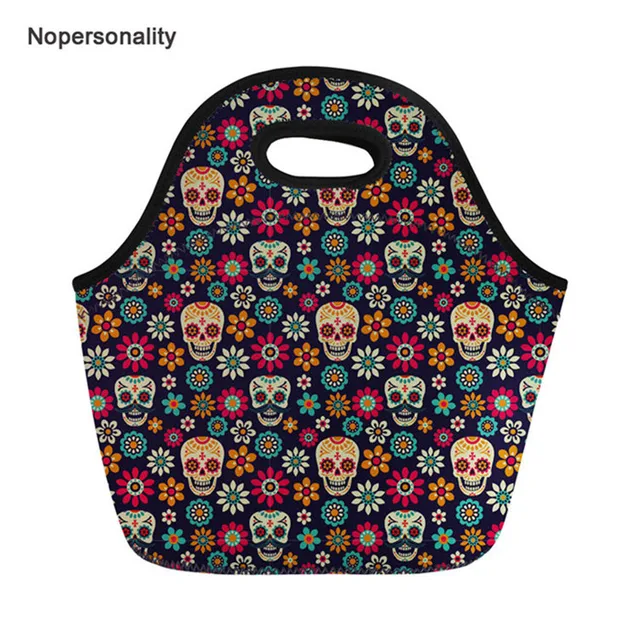 sugar skull lunch bag