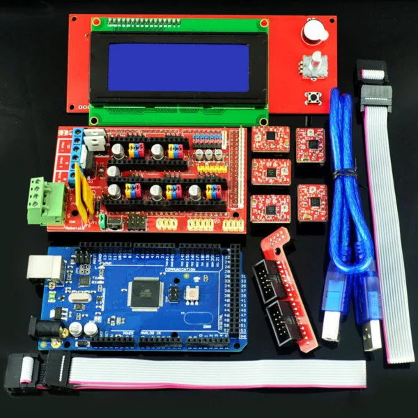  3D Printer kit 1PCS Mega 2560 R3 + 1pcs RAMPS 1.4 Controller + 5PCS A4988 Stepper Driver Module /RAMPS 1.4 2004 LCD control 