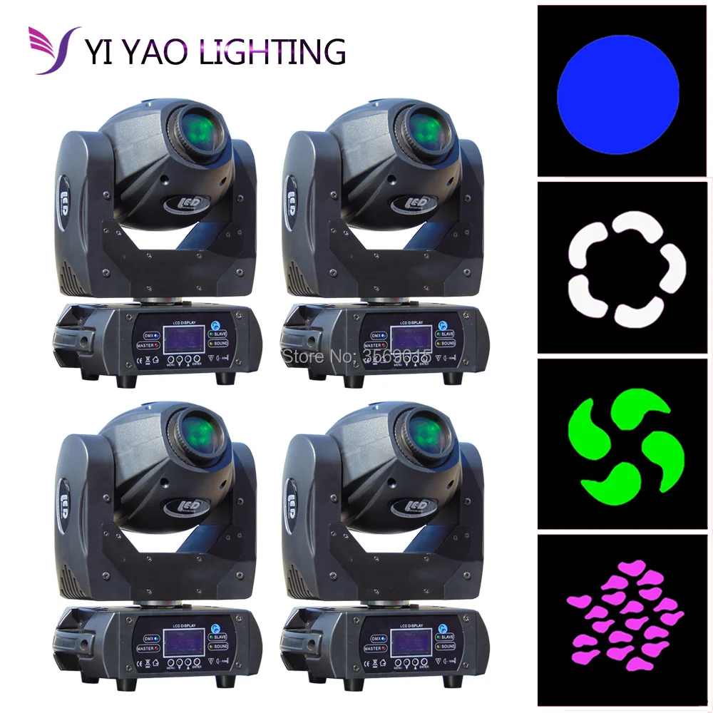 

4pcs/lot 60W Spot Light Moving Head Light DMX 10/12CH Gobo LED Light for Stage