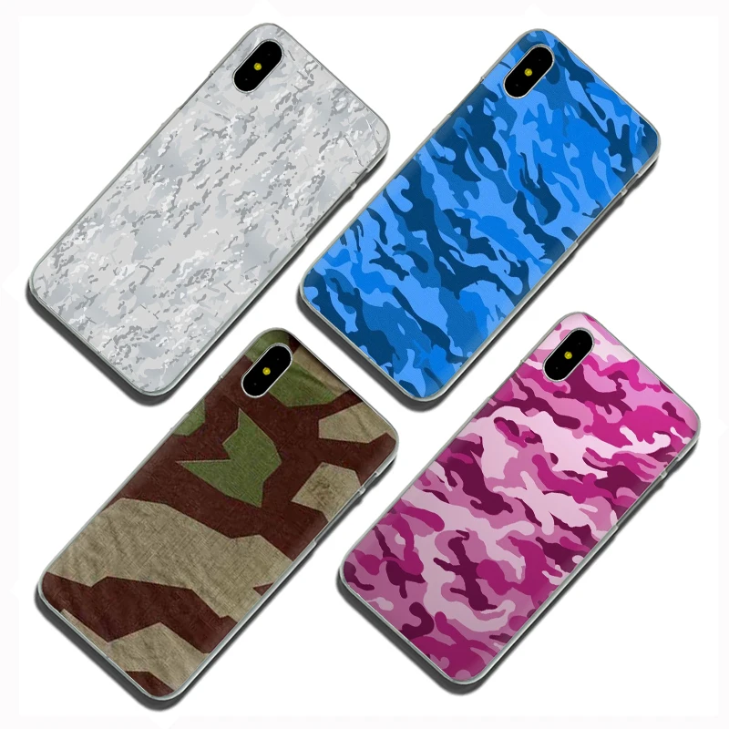 Камуфляжный чехол для iphone 5 5s 5C SE 2020 6 6s 7 8 plus X XR XS 11 Pro Max|Бамперы| |