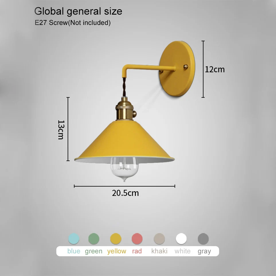  Modern Bedside wall lamp edison aisle sconce bedroom Read wall light Colorful bathroom E27 Pure cop - 32819008005