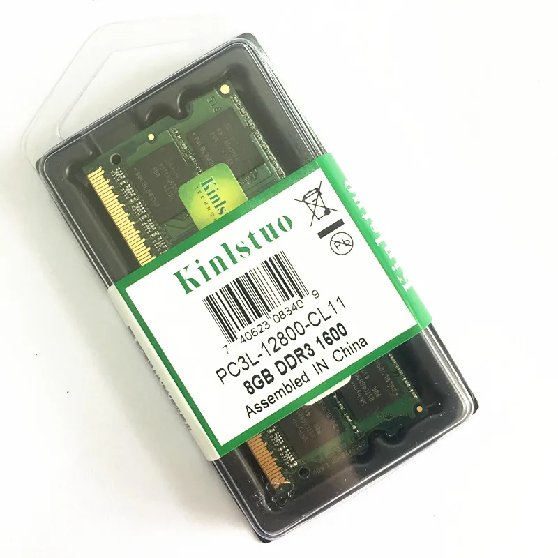 Kinlstuo новые ОЗУ DDR3/DDR3L 2 ГБ/4 ГБ/8 ГБ PC3L-12800/10600 204pin So-Dimm Ram память для ноутбука