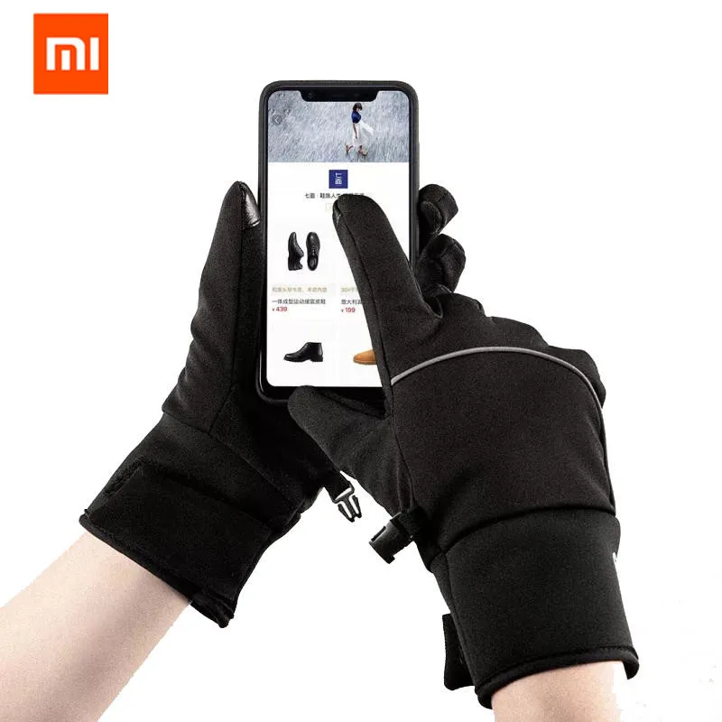 Xiaomi Mijia qimian Winter Fleece Thermal Gloves Cycling Glove Touch Screen Windproof Waterproof