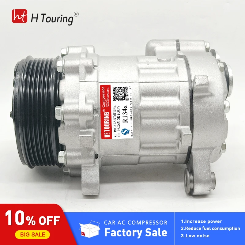 1 SD7B10 7B10 AC COMPRESSOR For Volkswagen Polo 6N0820803A 6N0820803AX DCP32007 8FK351128031 TSP0155057 7158 7188