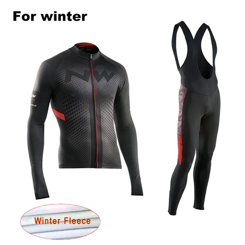 2017-NW-Thermal-Fleece-Long-Sleeves-Team-Cycling-Jersey-Set-with-Black-Bib-Pants-Winter-Outdoor (1)