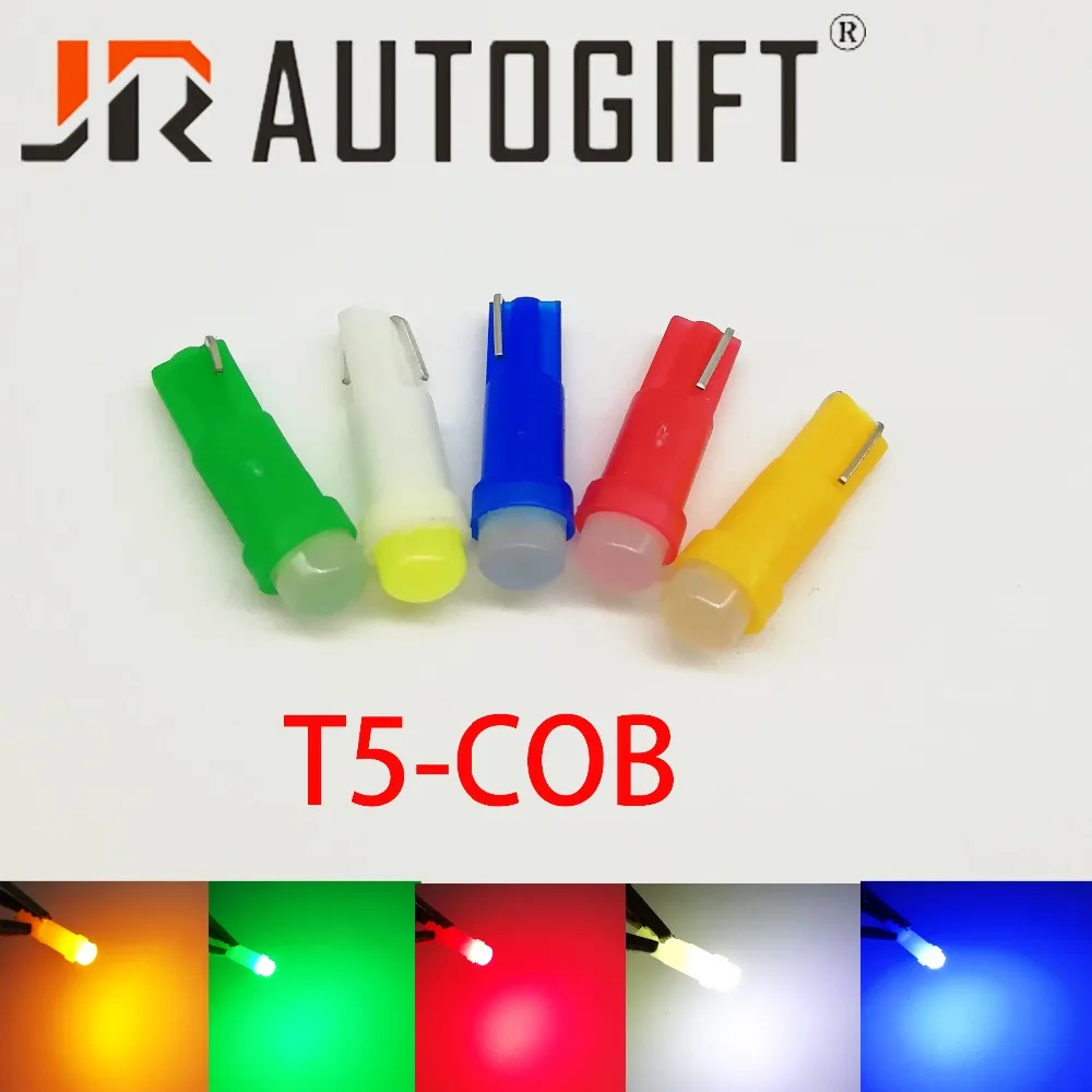 

Car-styling 50Pcs/Lot Auto LED lamps 12V/24VDashboard wedge light instrument light Indicator Light T5 COB 1SMD high quality