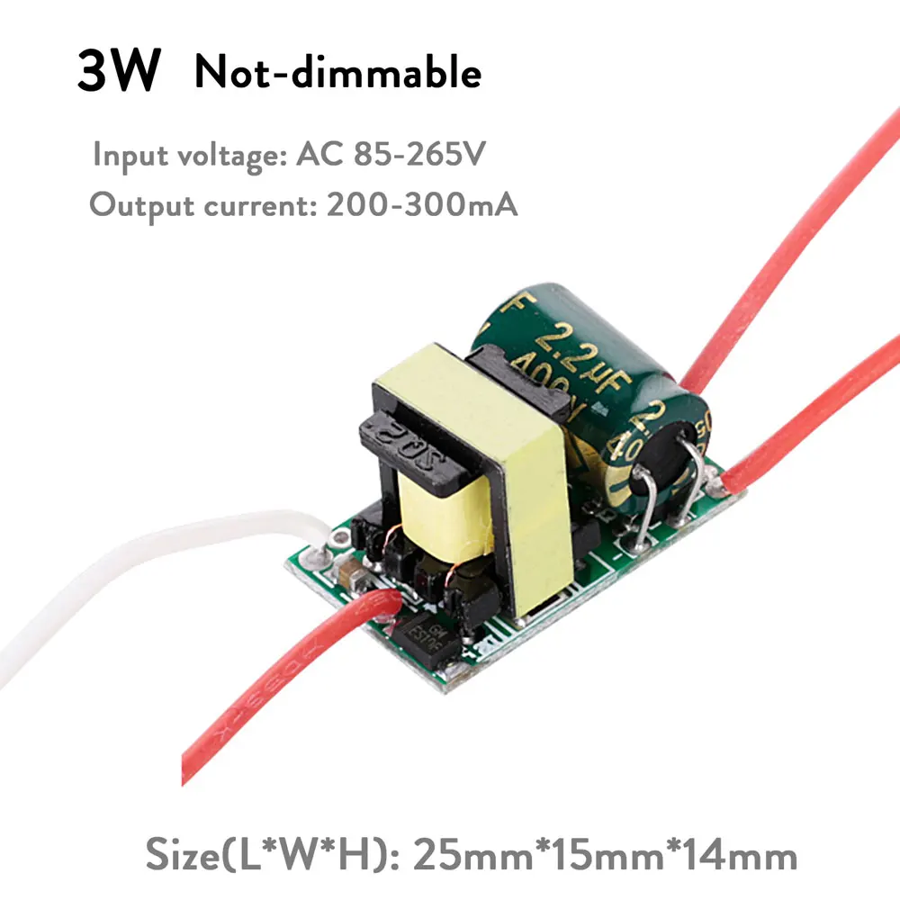 10 шт. светодиодный драйвер постоянного тока лампы питания 280mA 300mA 3 Вт 4 Вт 5 Вт 7 Вт изолирующий трансформатор освещения 85-265 в