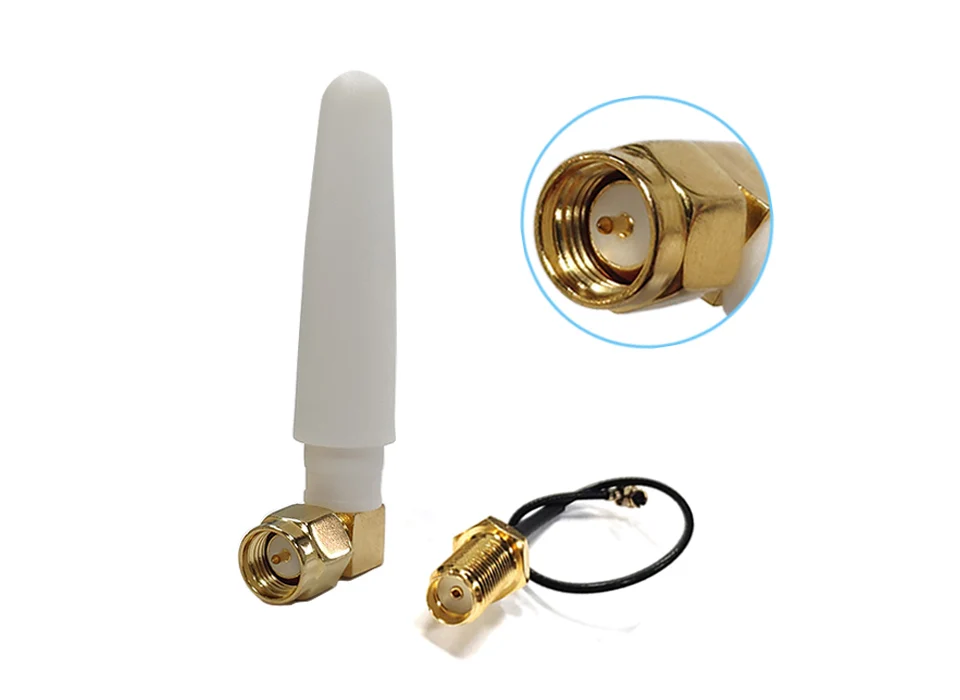 20pcs 433 MHz Антенна 2.5dbi SMA мужской разъем 433 MHz antena небольшой размер резиновые антенны Lorawan + 21 см RP-SMA/u. FL кабель для поросенка