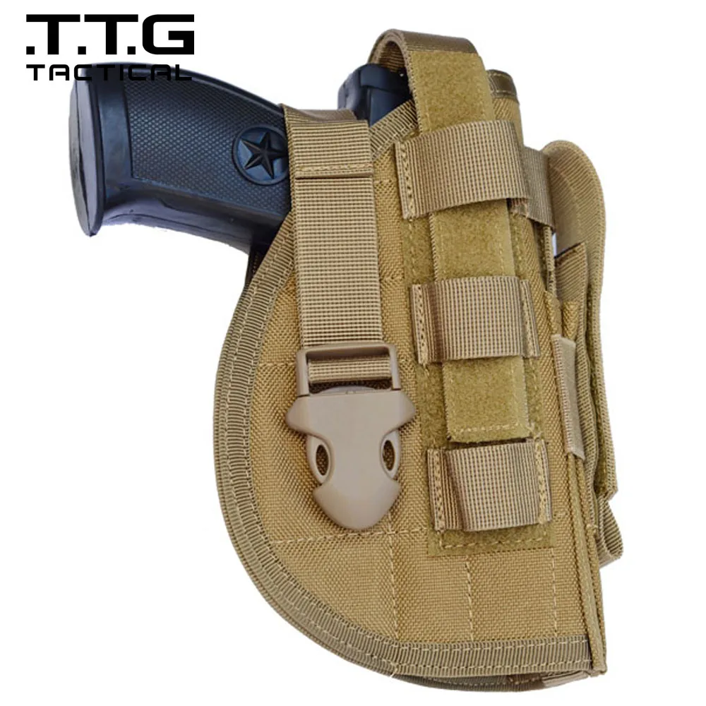 Military Pistol Holster Military Molle Gun Holster with Mag Pouch for