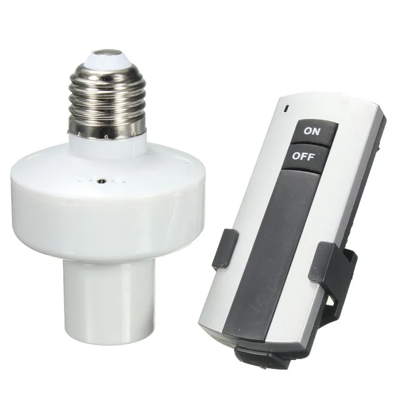 

E27 Screw Wireless Remote Control Light Lamp Bulb Holder Cap Socket Switch New On Off for family, office, factory and other