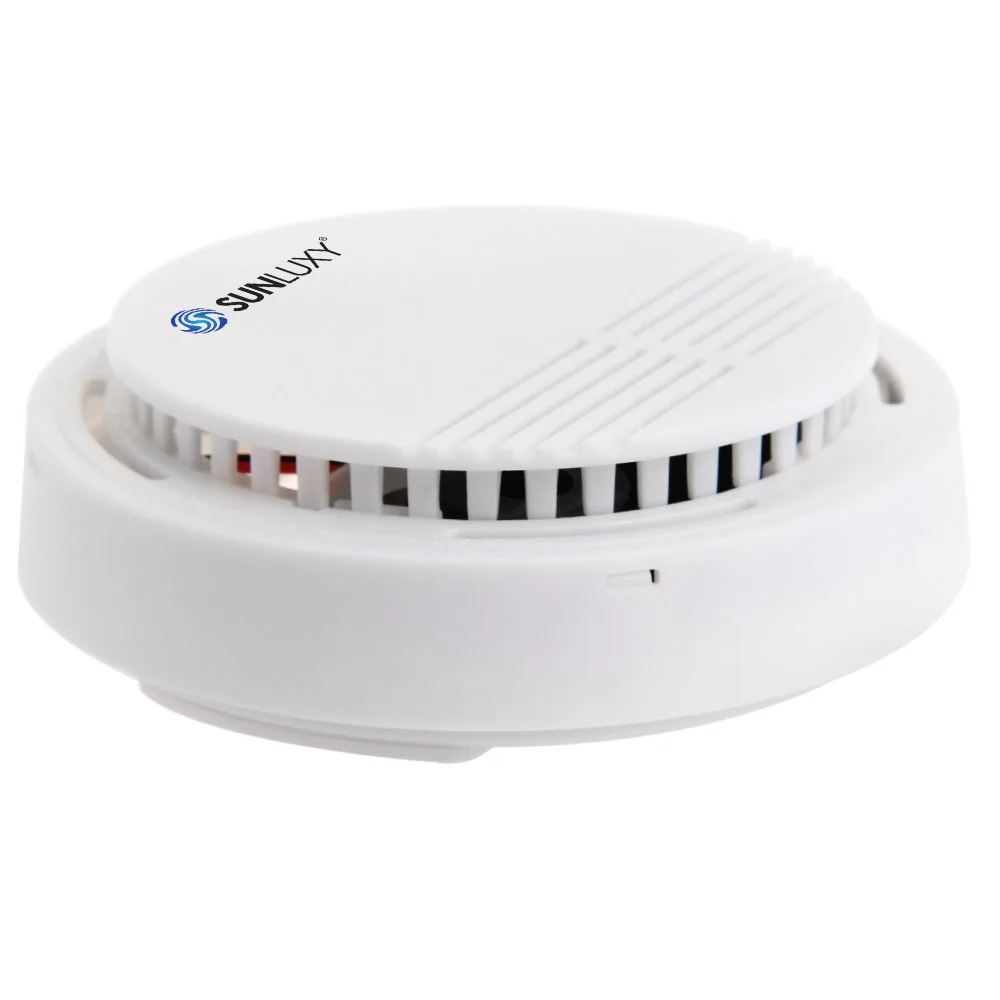 SUNLUXY Fire Smoke Sensor Detector High Sensitivity Wireless Alarm Home Store Shop Indoor Smoke Detector Security System