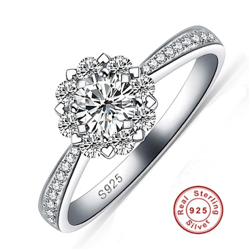 Женское Обручальное кольцо из серебра 925 пробы с фианитом|engagement ring|fashion engagement